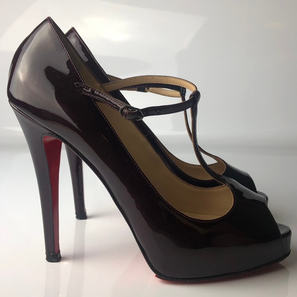 Christian Louboutin Shoes - Christian Louboutin Burlina 120 Burgundy Heel 37.5